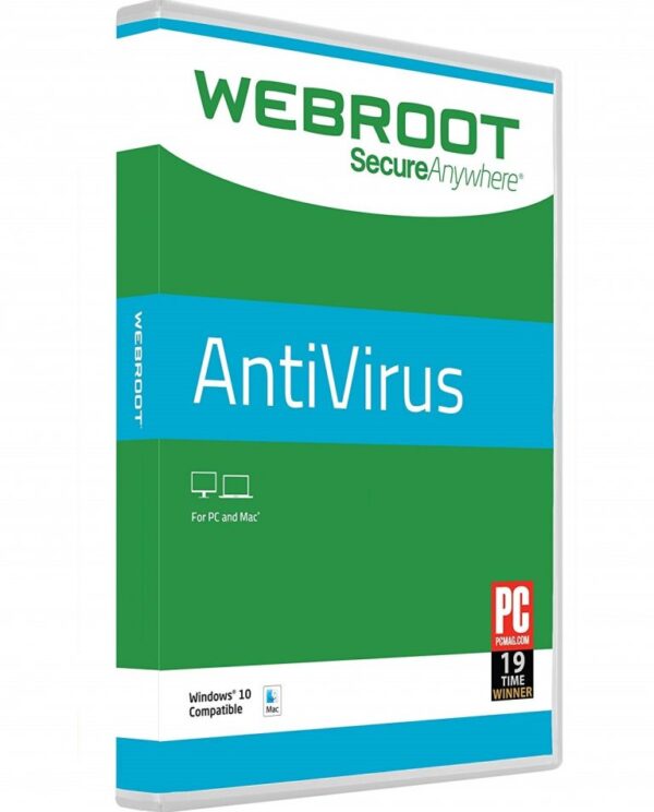 Webroot SecureAnywhere AntiVirus 3 Device 1 Year